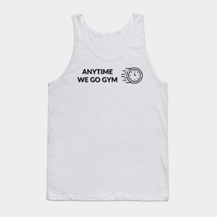Anytime Fitness | Anytime We Go Gym Clock Logo Tank Top